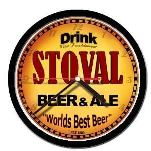  STOVAL beer and ale cerveza wall clock 