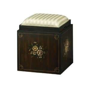  Hand painted Storage Ottoman With Reversible Tray