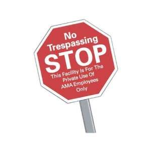   Stop sign shape .055 thick polyethylene security yard sign. Kitchen