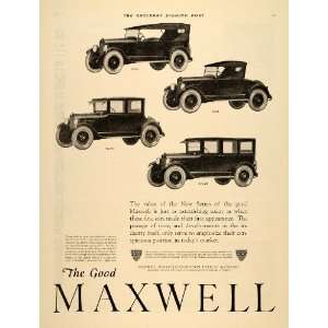  1922 Ad Maxwell Motor Cars New Series Detroit Michigan 
