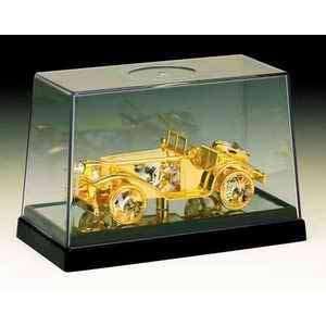  Classic Car 24k Gold Plat Crystal Figure Clear Gift Box 