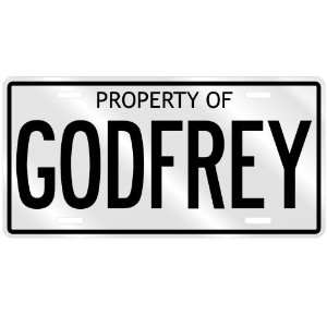 NEW  PROPERTY OF GODFREY  LICENSE PLATE SIGN NAME 