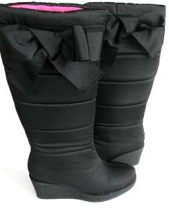 NIB Authentic KATE SPADE Womens Cagney Black Quilted Winter Boots Size 