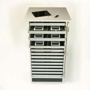  16 CUSHIONED DRAWERS PROTECT, CHARGE & SECURE 32 TABLETS 
