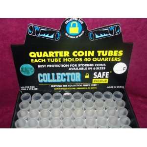   plastic w/ screw on tops for QUARTERS (DISPLAY BOX of 100) Everything