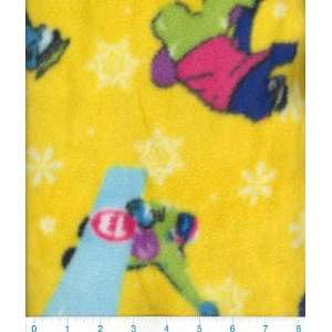   Fleece Snowboard Yellow Fabric By The Yard Arts, Crafts & Sewing