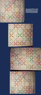 1930s CALICOS GLORIFIED 9 PATCH HANDQUILTED QUILT 72 BY 80 (DOUBLE 