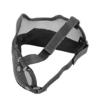 Tactical Half Face Stee Mesh Protective Mask War Game  