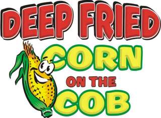 Deep Fried Corn on the Cob Concession Decal 14 Vinyl  