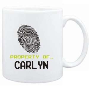  Mug White  Property of _ Carlyn   Fingerprint  Female 