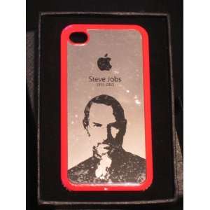 Steve Jobs tribute iphone 4 case (red)