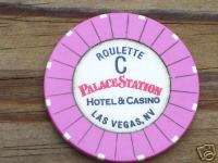 ROULETTE CHIP FROM PALACE STATION CASINO LAS VEGAS NV  