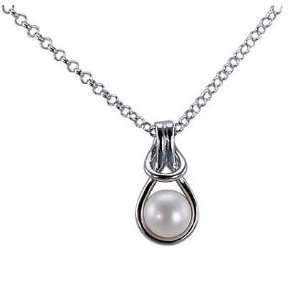   Wrapped, Freshwater Peal Necklace Sterlings Silver CleverEve Jewelry