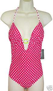 Guess Spotlight Cut Out 1 PC Swimwear Pink Small NWT  