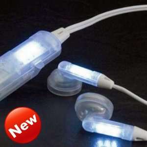  Sound Responsive LED 3.5MM Stereo Headphones For iPhone 3G 