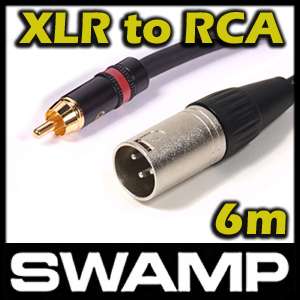 Line Level Cable   XLR(m) to RCA(m) Audio DJ Cable   6m  