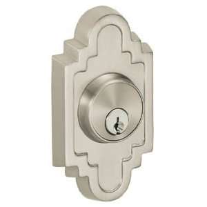   Pewter Stepped Scalloped Double Cylinder Deadbolt with the Stepped Sc