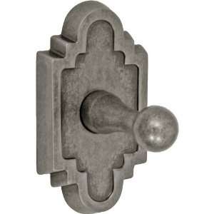  Brass single navajo stepped scalloped hook in antique 