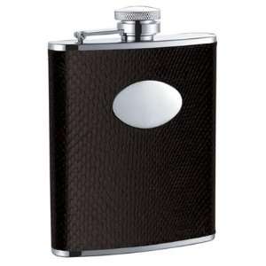    6oz Black Snakeskin Design Stainless Steel Liquor Flask Beauty