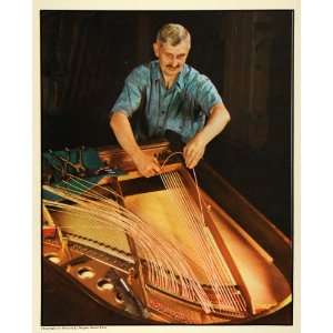 Print Steinway Piano Margaret Bourke White Strings Musical Instrument 