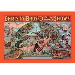    Art Christy Bros. 5 Ring Wild Animal Shows   01198 x