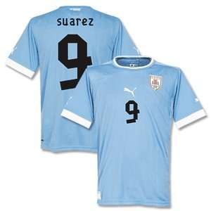  12 13 Uruguay Home Jersey + Suarez 9 (Fan Style) Sports 