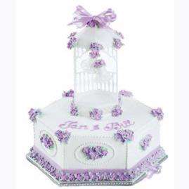 Wilton HEXAGON 4 PAN SET 6 9 12 15 Tiered Wedding Cake  