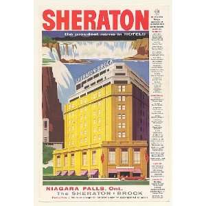  1957 Sheraton Brock Hotel Niagara Falls Ontario Print Ad 