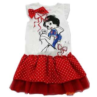 Kids Girls Snow White Costume Fairy Summer Dress Skirt Blue Tutu 