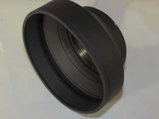 52 mm 3 Stage Rubber Lens Hood Canon Nikon Sony Sigma  