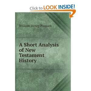   Short Analysis of New Testament History William Henry Pinnock Books