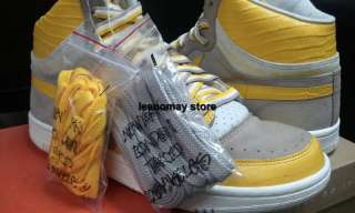 NIKE DS COURT FORCE HI STUSSY YELLOW US 9  