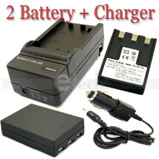 2x Battery+Charger Pack for Canon NB 1LH Powershot S230  