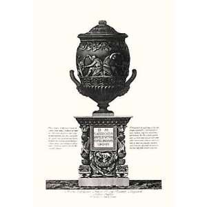 Classical Urns Vases Bw By Giovanni B Piranesi Highest Quality Art 