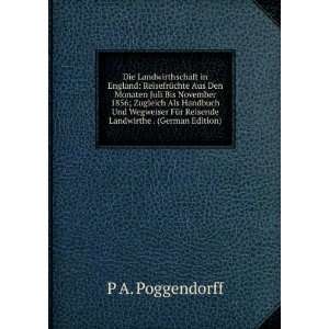   FÃ¼r Reisende Landwirthe . (German Edition) P A. Poggendorff Books