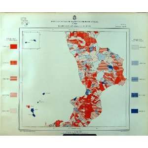  1929 Colour Map Italy Statistics Deaths Catanzaro