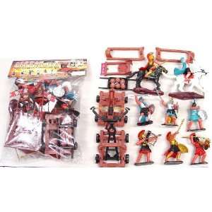   Playset (8 Warriors, 2 Horses, 2 Catapults & Access.) (Bagged) by BMC