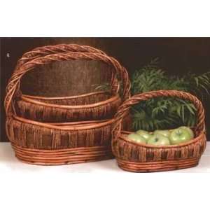  Boat Shaped Willow Maize Trim with Side to Side Handle 