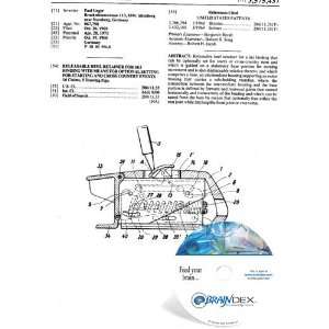  NEW Patent CD for RELEASABLE HEEL RETAINER FOR SKI BINDING 