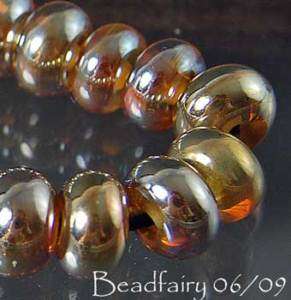 BF* Aurae Mini Golds *Lampwork Mini Beads * (8) SRA  