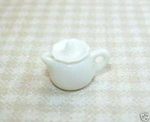 Miniature White Porcelain Lemon Squeezer for DOLLHOUSE  