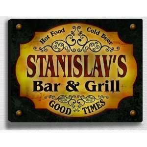  Stanislavs Bar & Grill 14 x 11 Collectible Stretched 