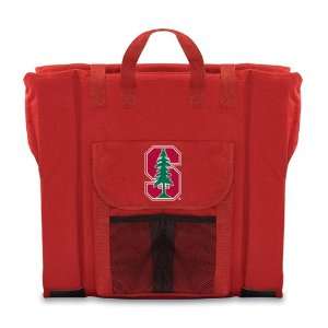   Stadium Seat With 2 Large Utility Zipper Pockets/Red Stanford