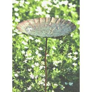  Copper plated Verdigris staked   Bird Bath 3 pieces, Twig 