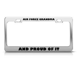   Grandma And Proud Of It Metal Military license plate frame Tag Holder