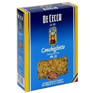 De Cecco, Pasta Conchigliette, 16 OZ (Pack of 20) Health 