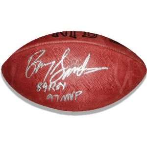 Barry Sanders Autographed Wilson NFL Football with 89 ROY and 97 MVP 
