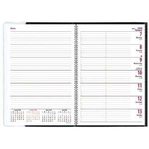  Brownline Pre Vu Weekly Planner, 11 x 8.5 Inches, Black 