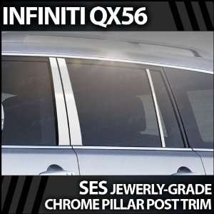  2011 2012 Infiniti QX56 6pc. SES Chrome Pillar Trim Covers 