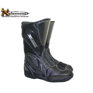   Womens Black Leather Sport Motorcycle Boots   Size  7 Automotive